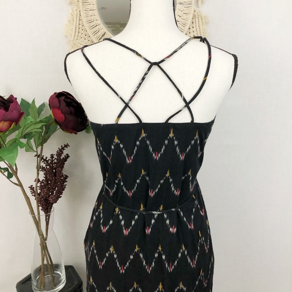 Loft chevron print cross strap casual dress 4 - Picture 4 of 8